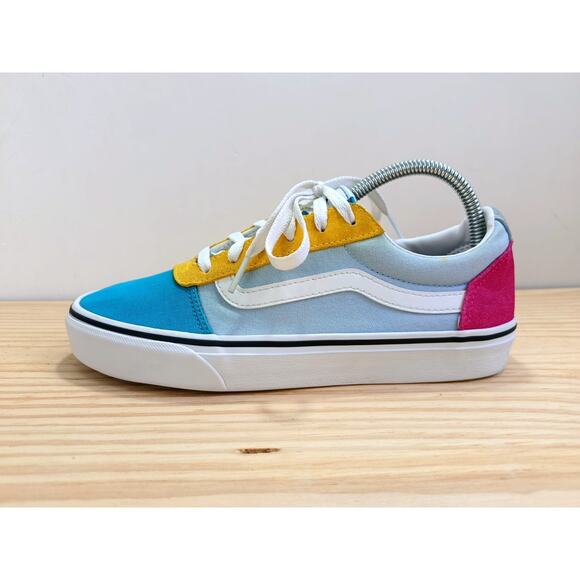Vans Ward Color Block Low Skate Shoes Skateboarding Canvas Womens Size 8.5 - Picture 3 of 11